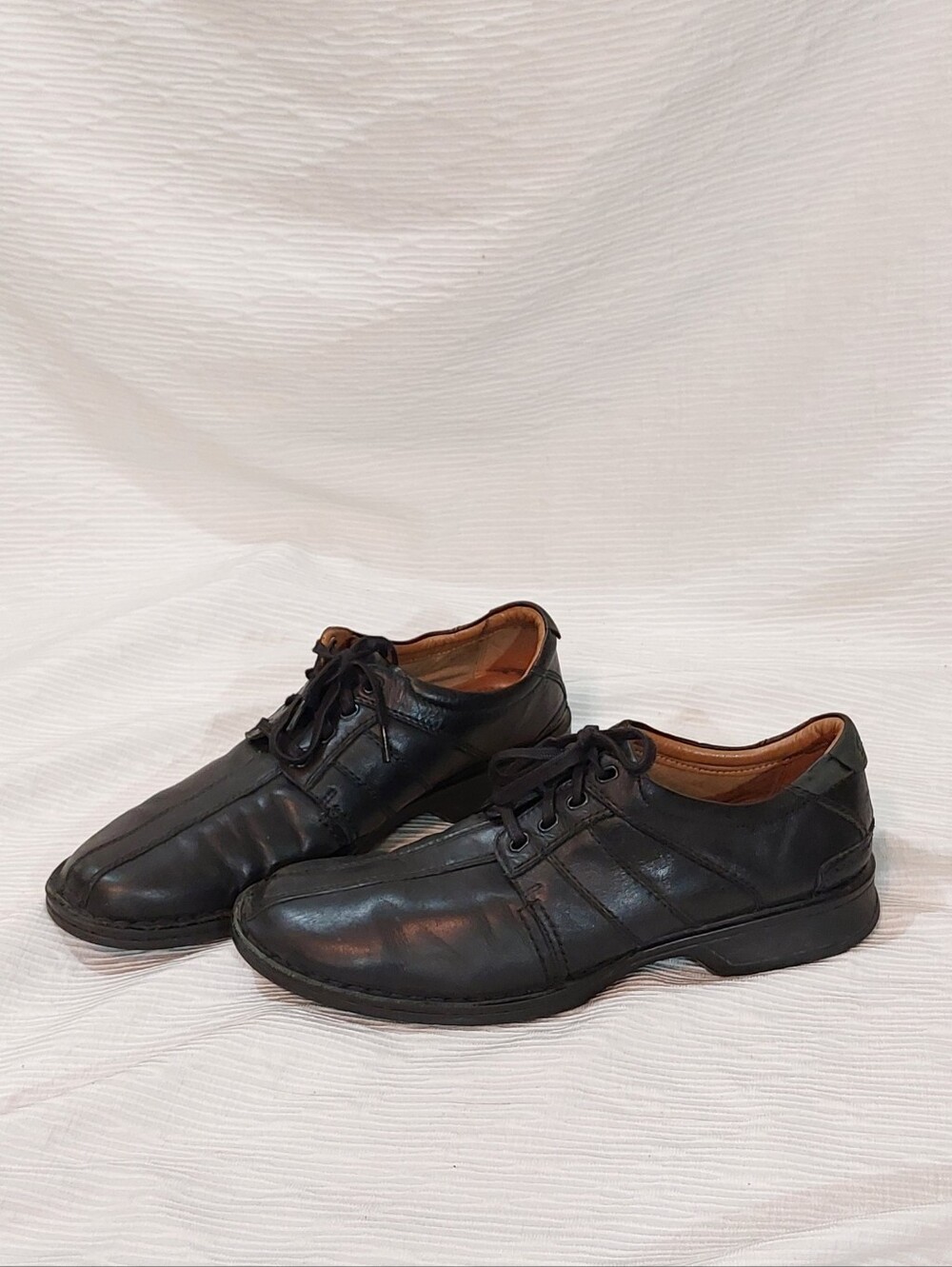 Clarks Black Leather Men's Lace-Up Oxfords Size 11.5